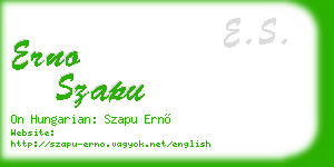 erno szapu business card