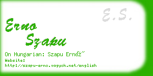 erno szapu business card